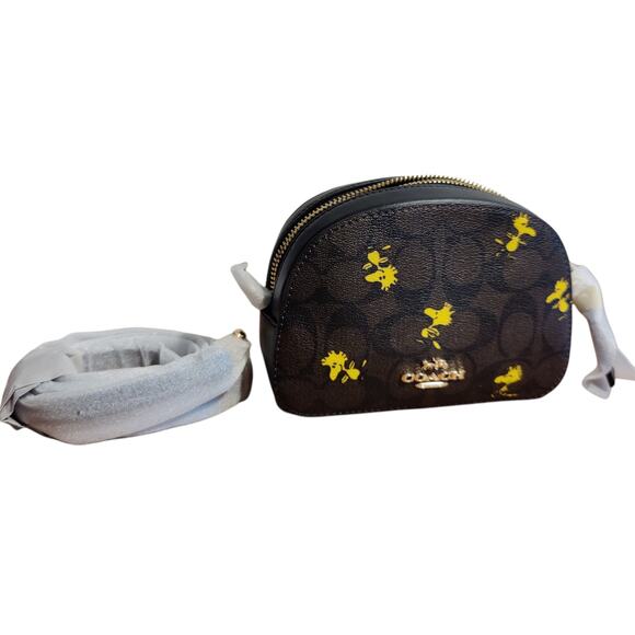 Limited Ed Coach X Peanuts Mini Serena Crossbody Signature Canvas w/ Woodstock - Picture 10 of 11